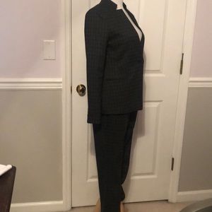 Banana Republic gray and white plaid suit